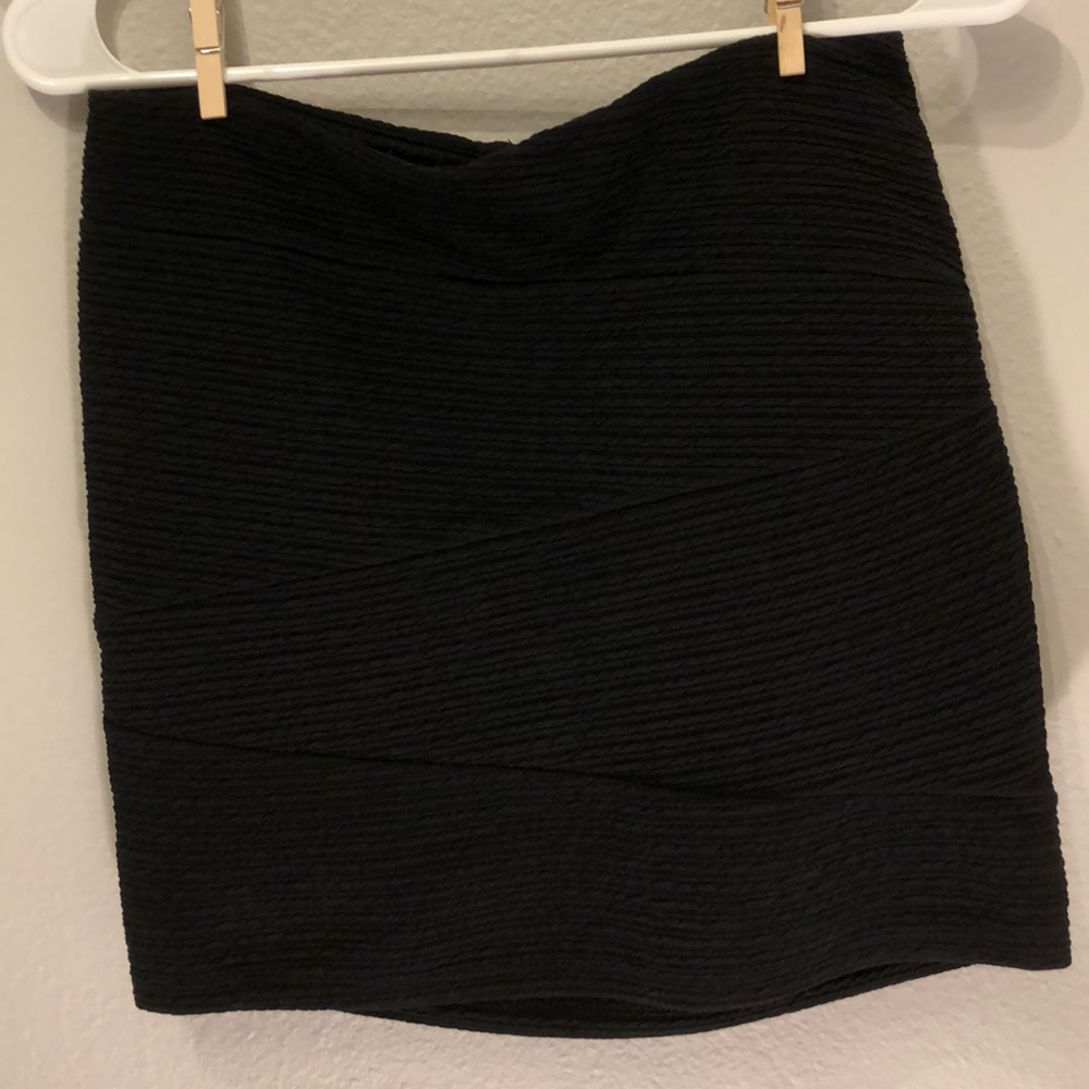 Black Bodycon Mini Skirt